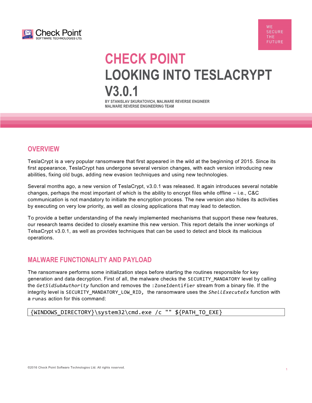 Looking Into Teslacrypt V3.0.1