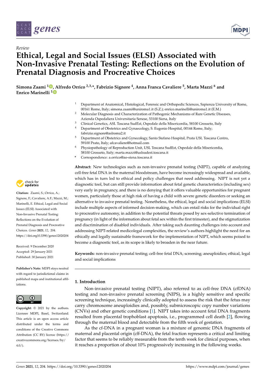 Associated with Non-Invasive Prenatal Testing: Reﬂections on the Evolution of Prenatal Diagnosis and Procreative Choices