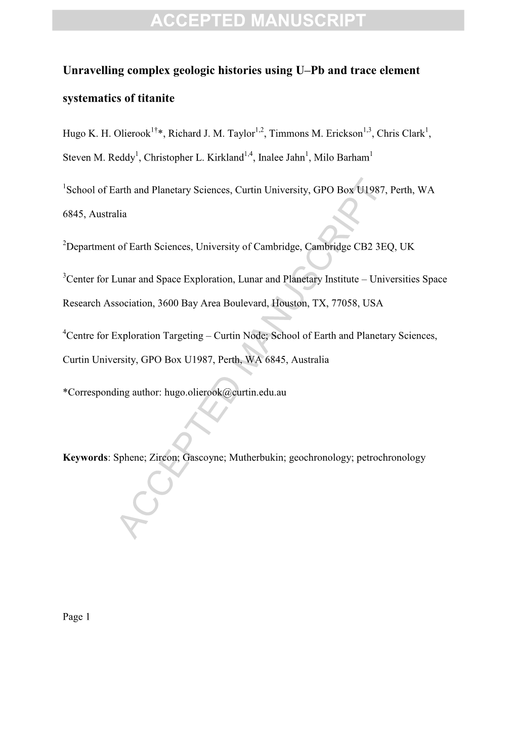 Unravelling Complex Geologic Histories Using U-Pb and Trace