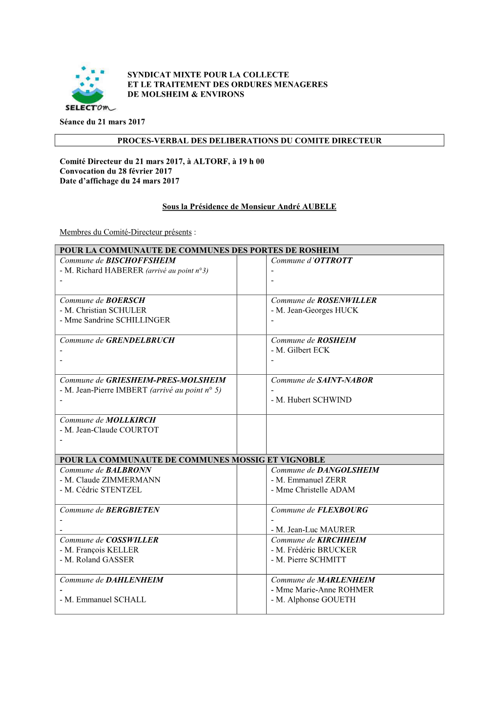 Syndicat Mixte Pour La Collecte Et Le Traitement Des Ordures Menageres De Molsheim & Environs