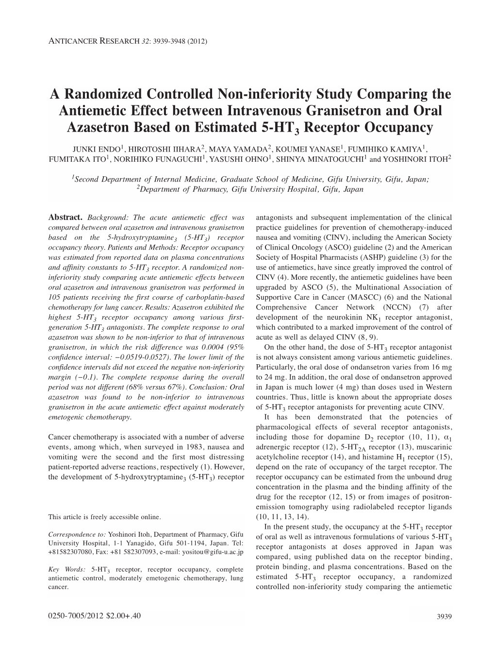 A Randomized Controlled Non-Inferiority Study Comparing The