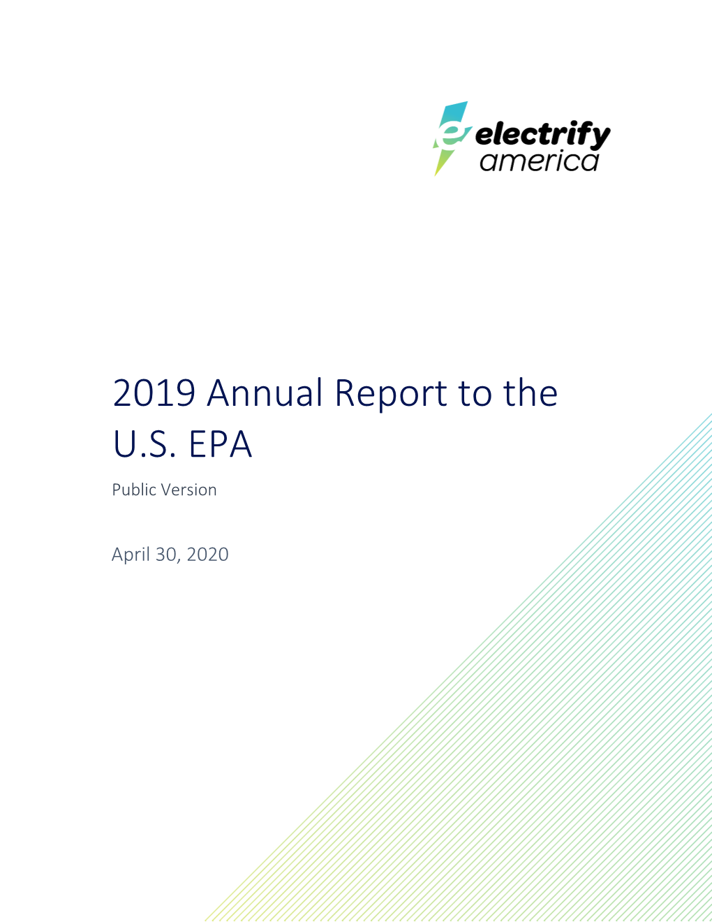 2019 Electrify America National Annual Report