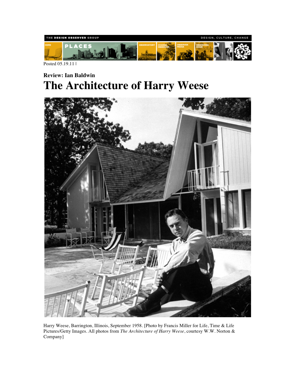 The Architecture of Harry Weese