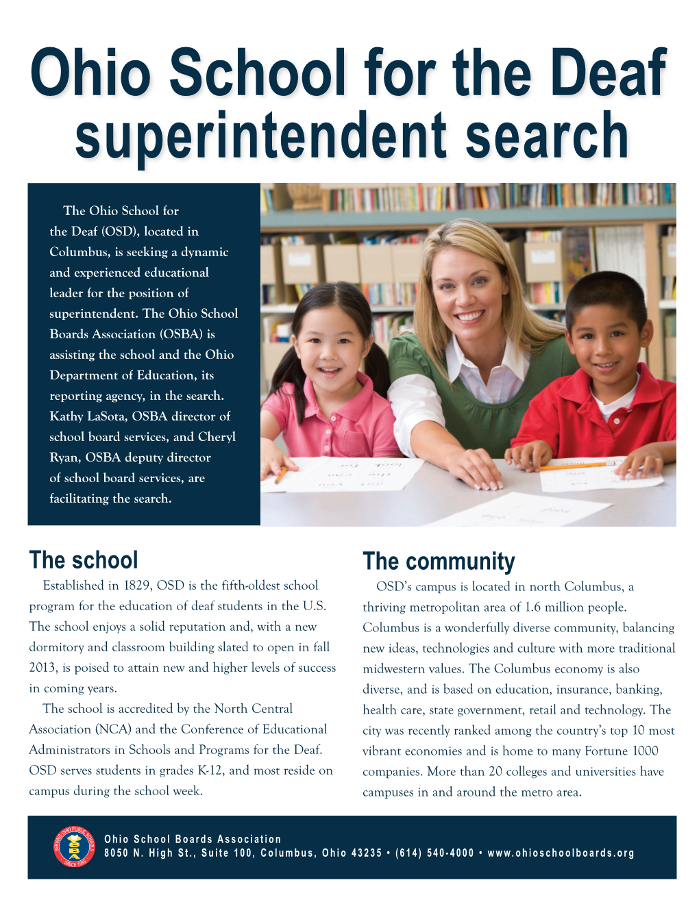 Ohio School for the Deaf Superintendent Search