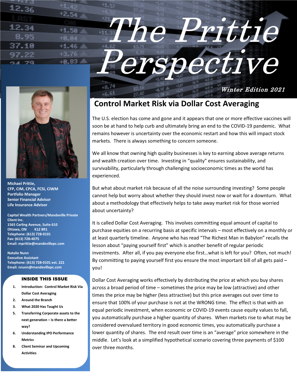 Control Market Risk Via Dollar Cost Averaging