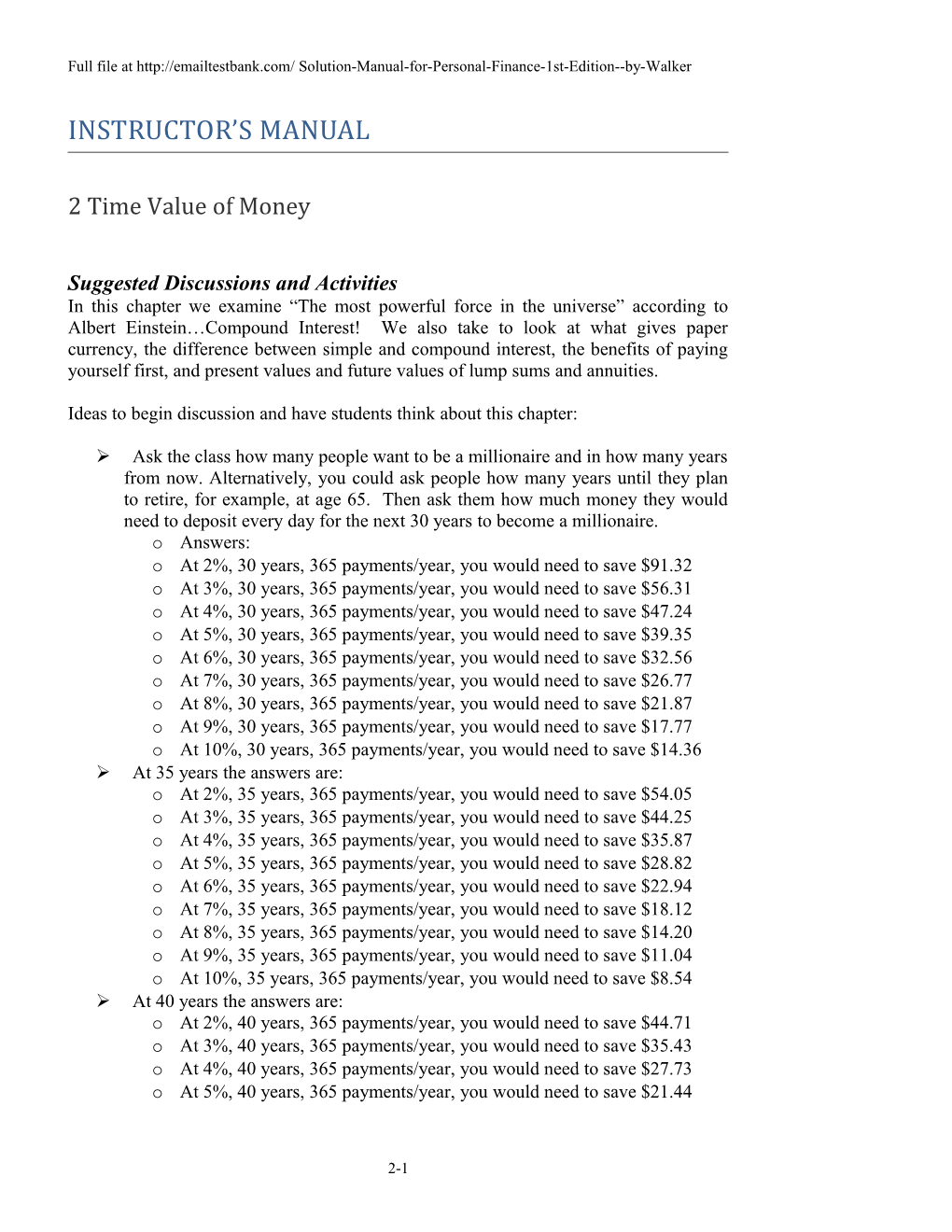 Unit 1: Money $ Money $ Money