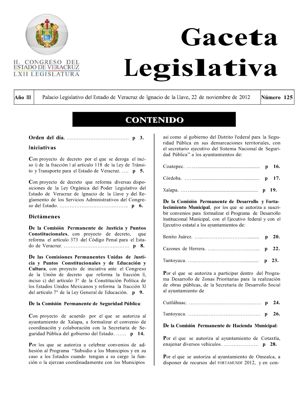 Gaceta Legislativa