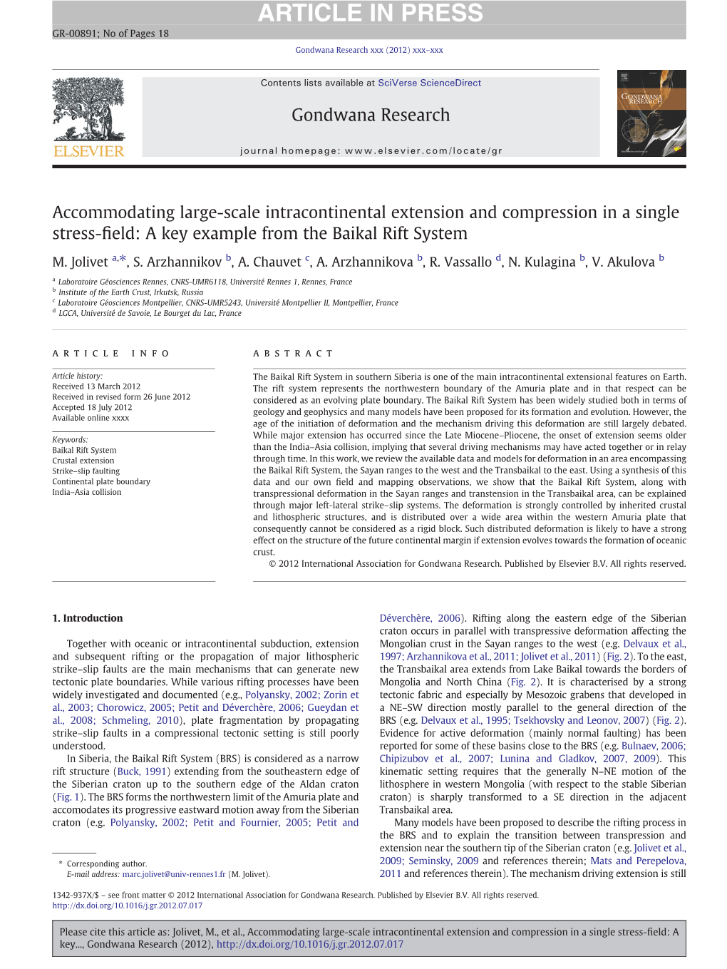 Accommodating Large-Scale Intracontinental Extension and Compression in a Single Stress-Field