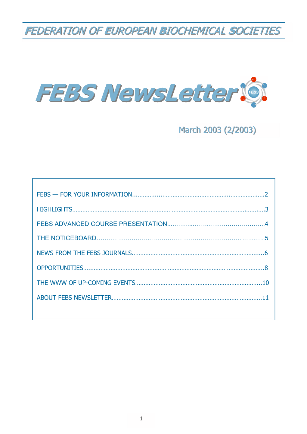 FEBS Newsletternewsletter