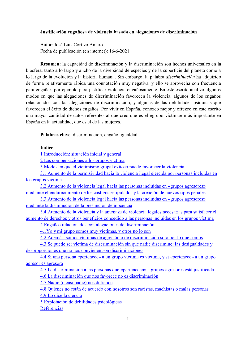 1 Justificación Engañosa De Violencia Basada En Alegaciones De