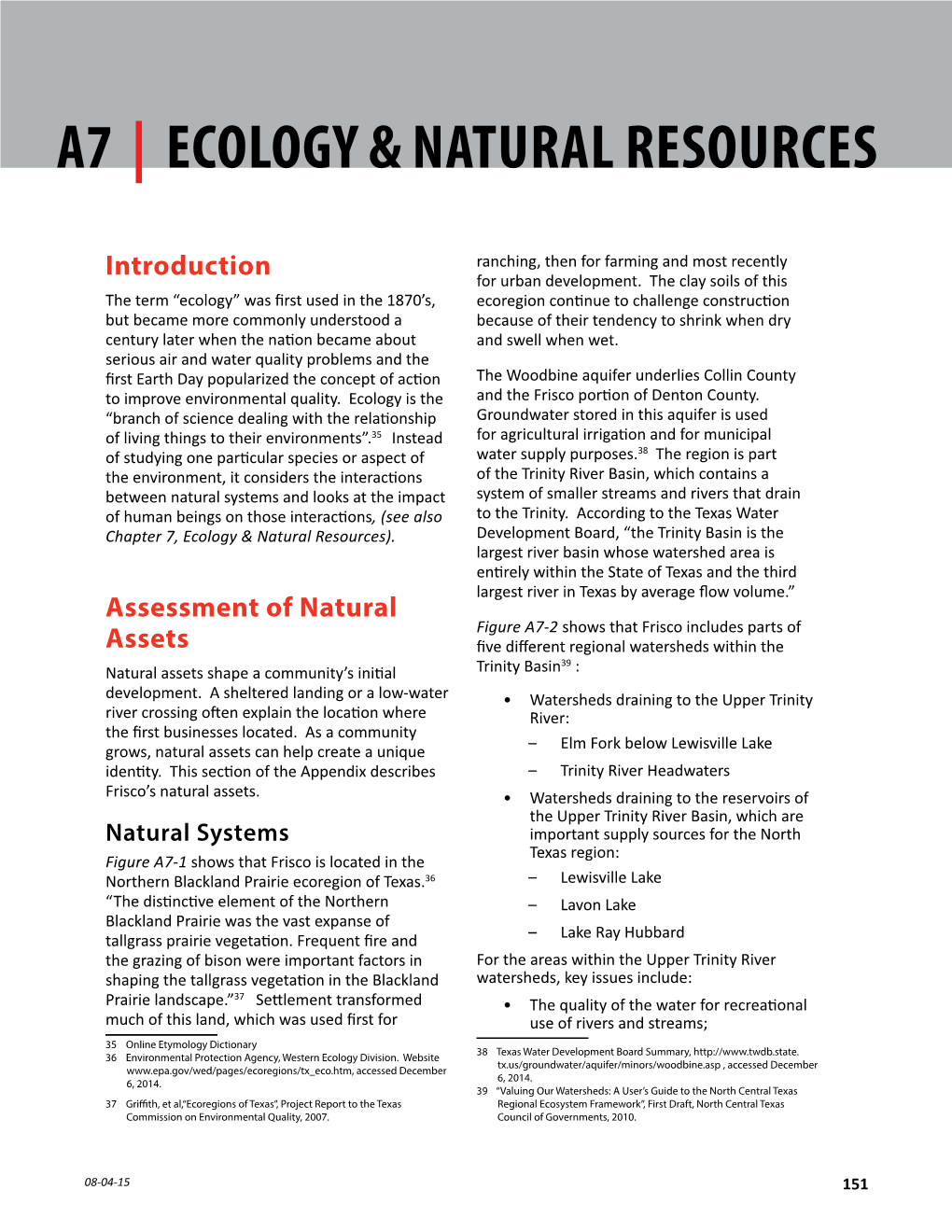 A7 | Ecology & Natural Resources