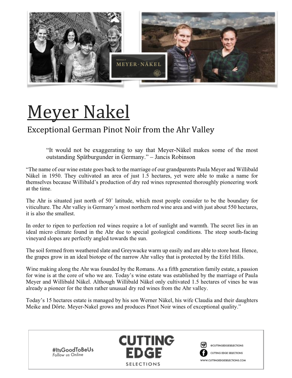 Meyer Nakel Exceptional German Pinot Noir from the Ahr Valley