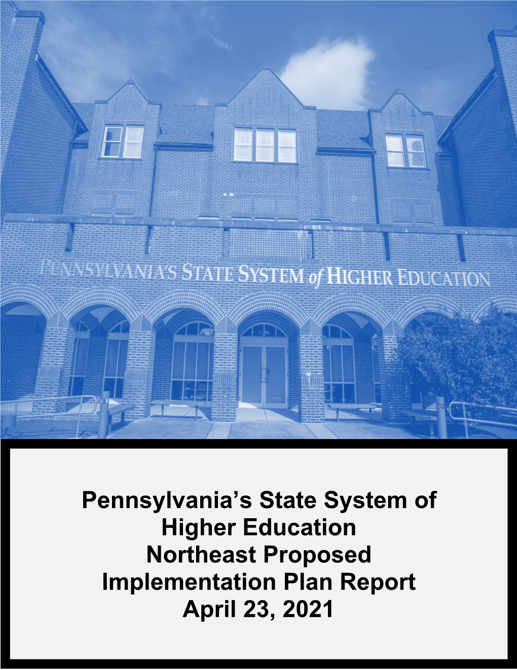 Proposed Implementation Plan Report April 23, 2021