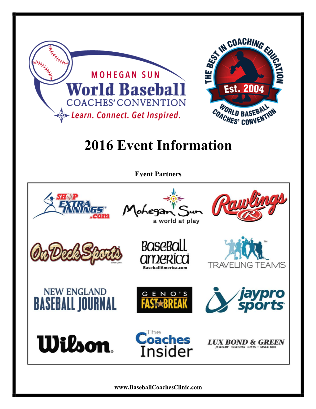 2016 Event Information