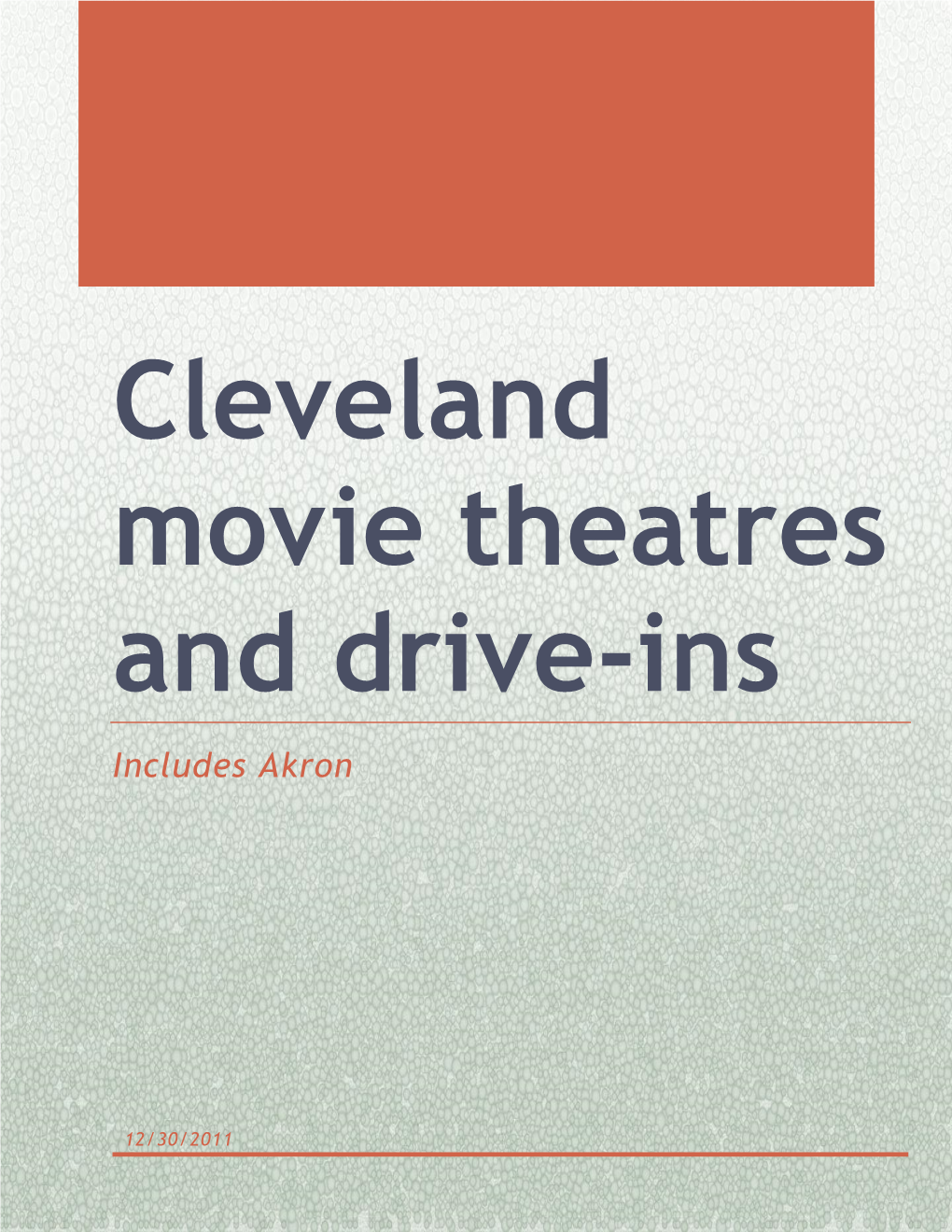 Cleveland Movie Theatres and Drive-Ins