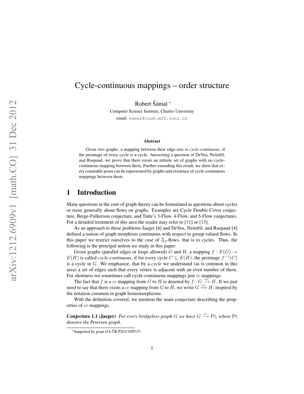Cycle-Continuous Mappings--Order Structure