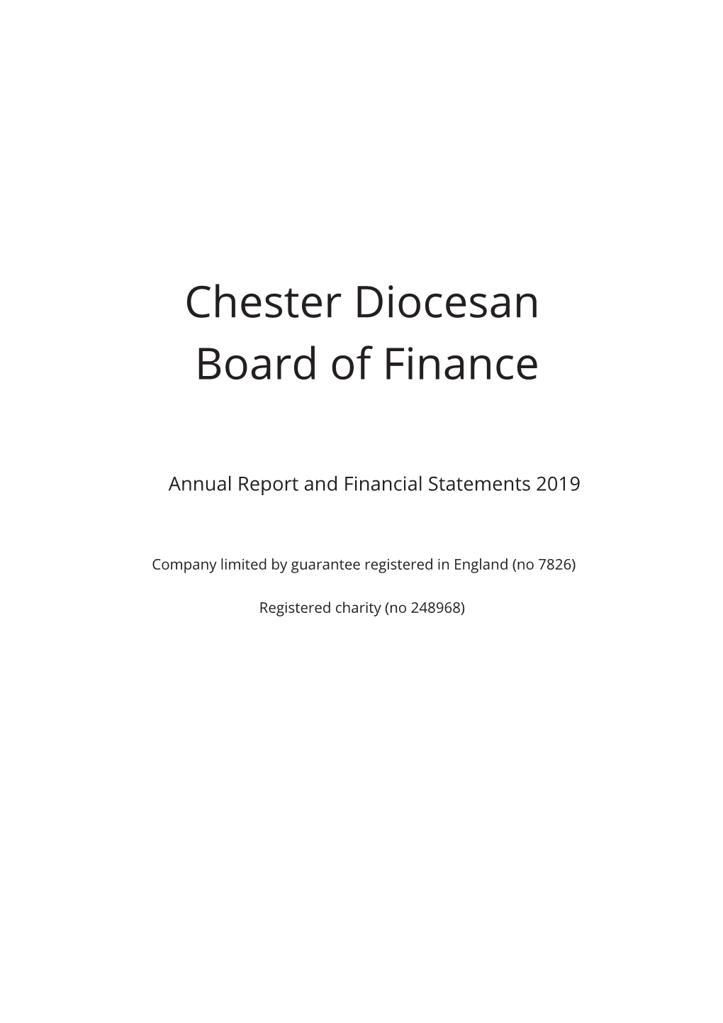 Diocesan Annual Report and Financial Statements 2019
