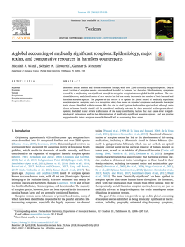 A Global Accounting of Medically Significant Scorpions