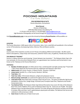 Pocono Mountains Information & Story Ideas