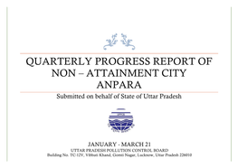 Quarterly Progre Non – Terly Progress Repor
