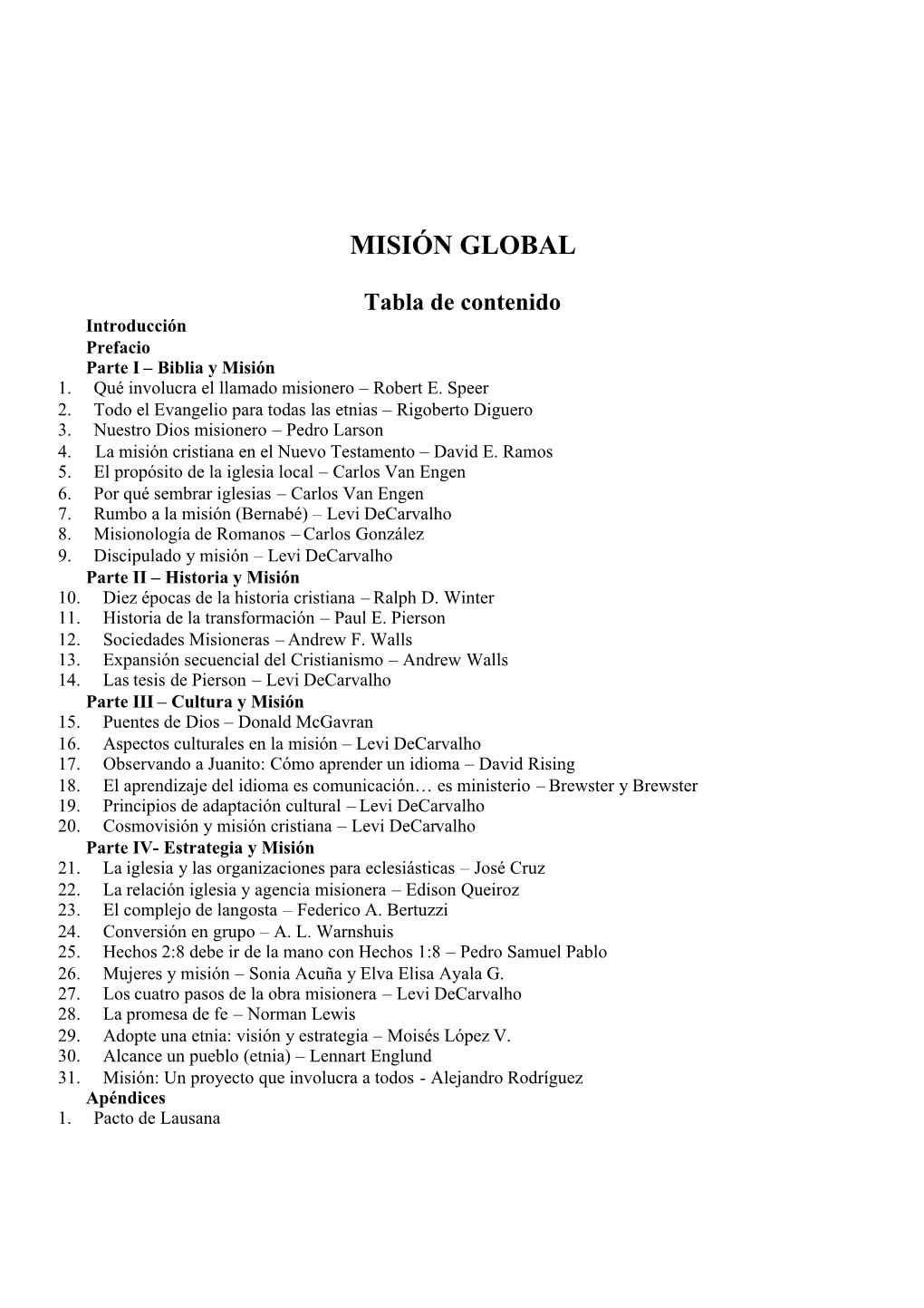 Misión Global