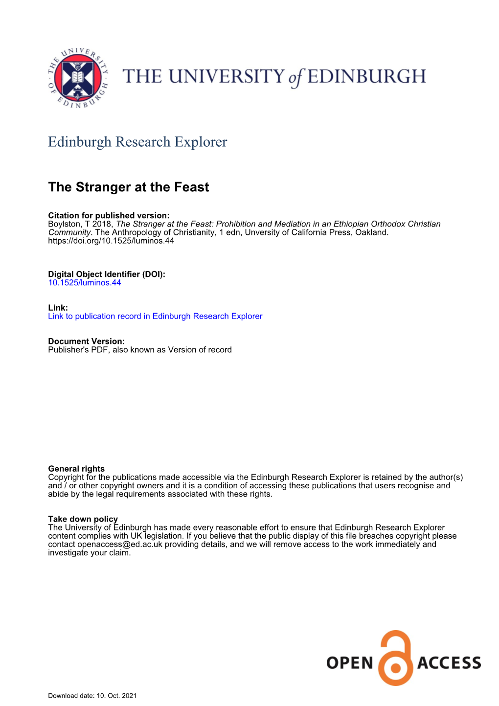 Edinburgh Research Explorer