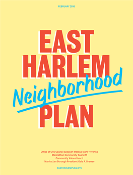 East Harlem Neighborhood Plan
