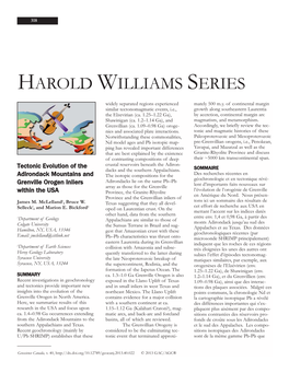 Harold Williams Series