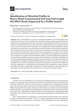 Identification of Microbial Profiles in Heavy-Metal-Contaminated Soil