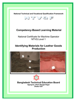Competency-Based Learning Material Identifying Materials for Leather Goods Production