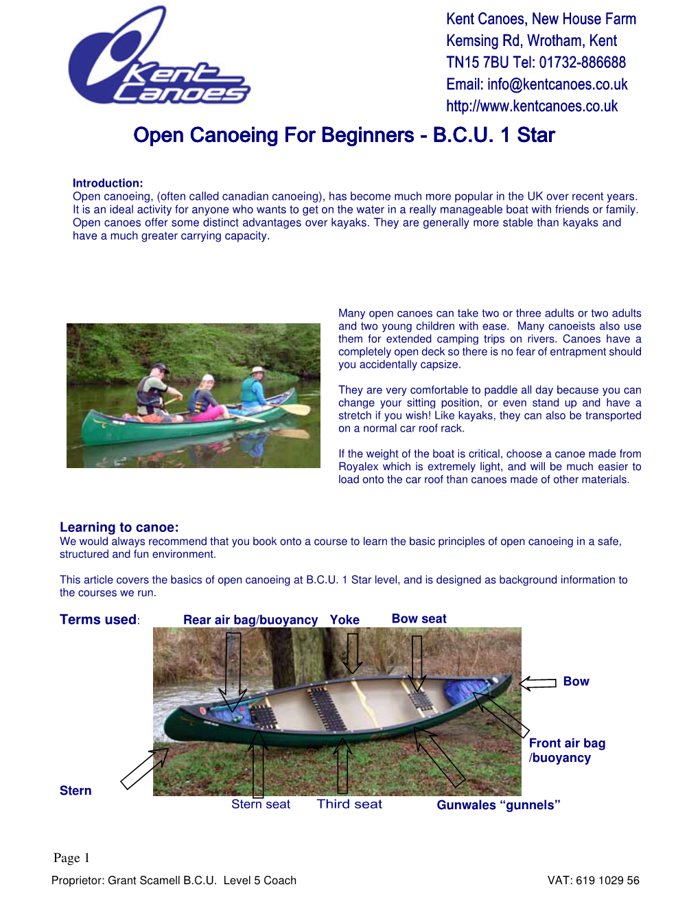 Open Canoeing for Beginners - B.C.U