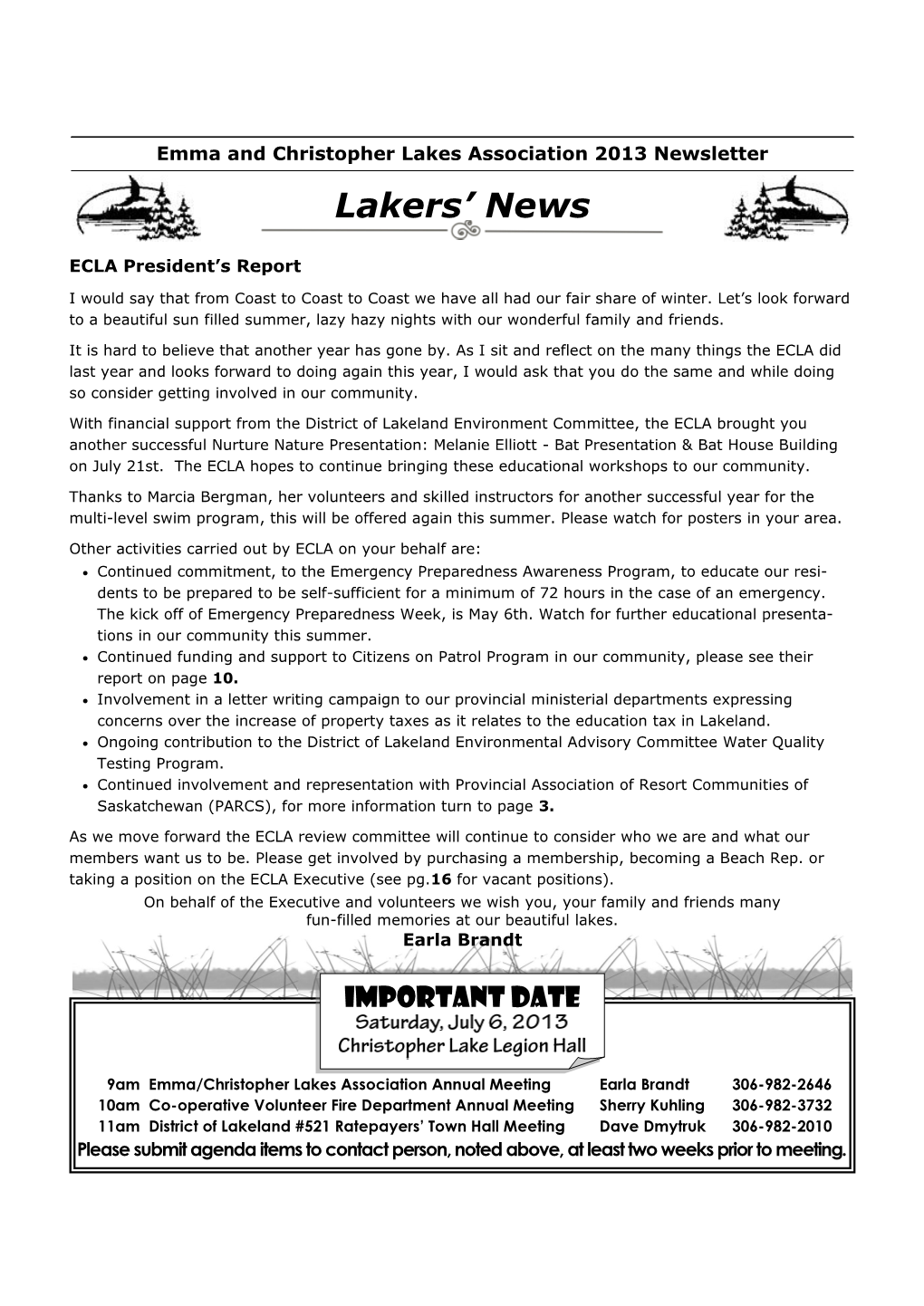 Lakers' News: Swimming Committee Report