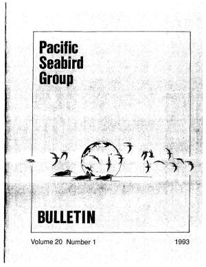 Pacific Seabird Group Bulletin