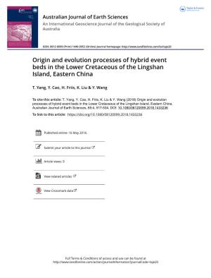 Origin and Evolution Processes of Hybrid Event Beds in the Lower Cretaceous of the Lingshan Island, Eastern China