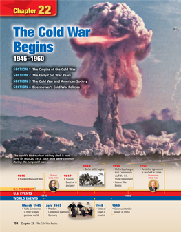 Chapter 22: the Cold War Begins, 1945-1960