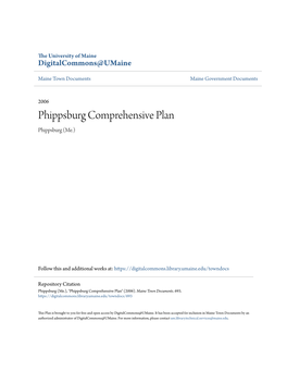 Phippsburg Comprehensive Plan Phippsburg (Me.)
