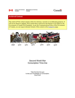 Second World War Conscription Time Line