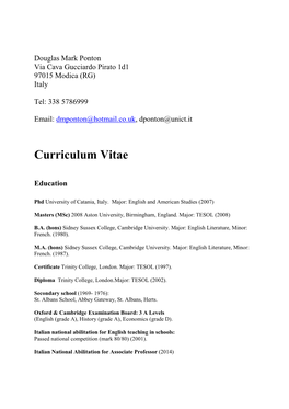 Curriculum Vitae