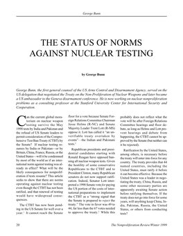 Npr 6.2: the Status of Norms Against Nuclear Testing