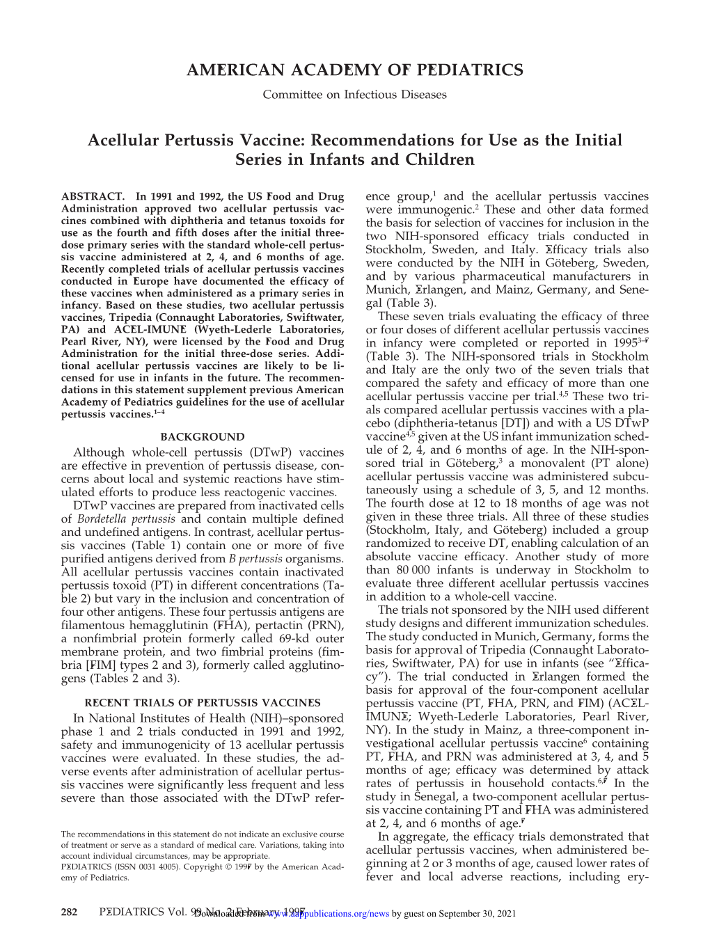 american-academy-of-pediatrics-acellular-pertussis-vaccine