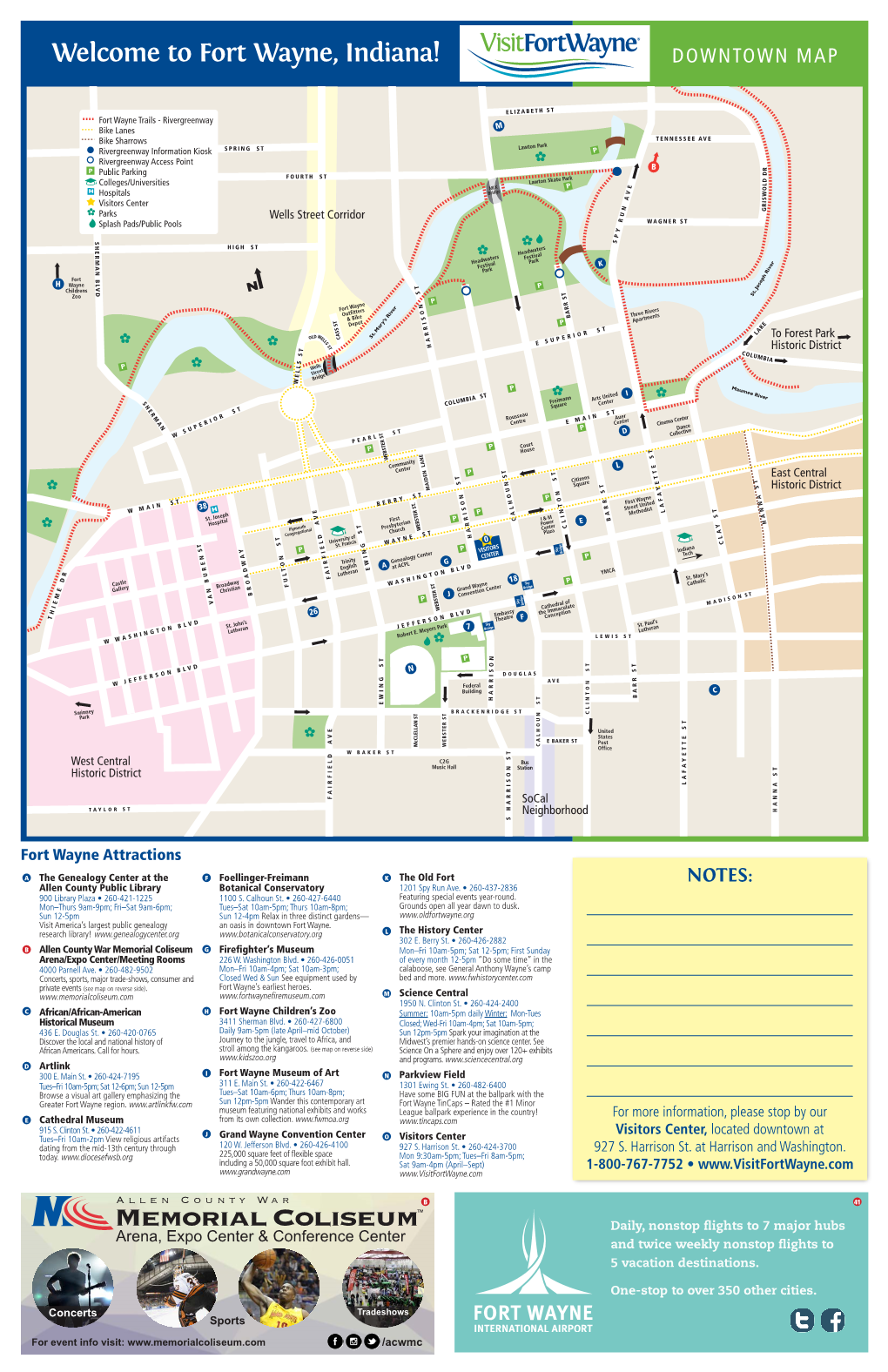 Welcome to Fort Wayne, Indiana! DOWNTOWN MAP