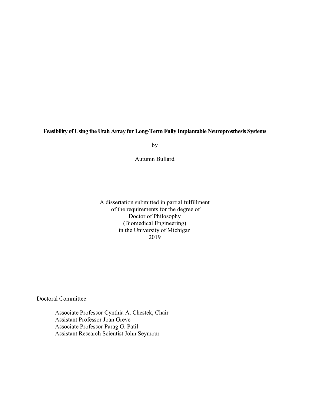 Feasibility of Using the Utah Array for Long-Term Fully Implantable Neuroprosthesis Systems