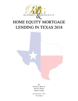 Home Equity Mortgage Lending in Texas 2018