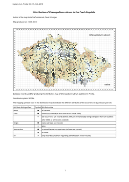 1 Distribution of Chenopodium Rubrum in the Czech Republic