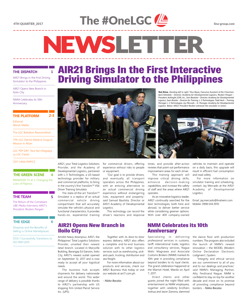 The #Onelgc Newsletter Is a Publication of UBE Media