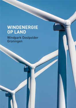 WINDENERGIE OP LAND Windpark Oostpolder Groningen Inhoudsopgave