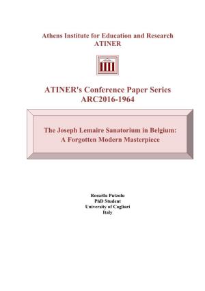 ATINER's Conference Paper Series ARC2016-1964