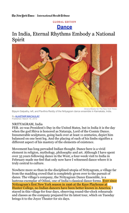 In India, Eternal Rhythms Embody a National Spirit