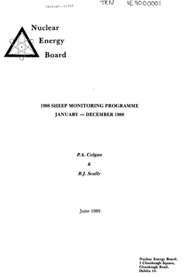 1988 Sheep Monitoring Programme January — December 1988