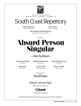 Absurd Person Singular